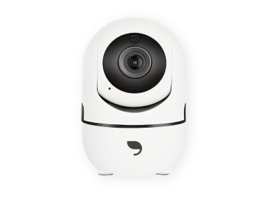 防犯カメラ（室内カメラ）1台と防犯ステッカーの画像