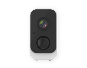 防犯カメラ（屋外カメラ）1台と防犯ステッカーの画像